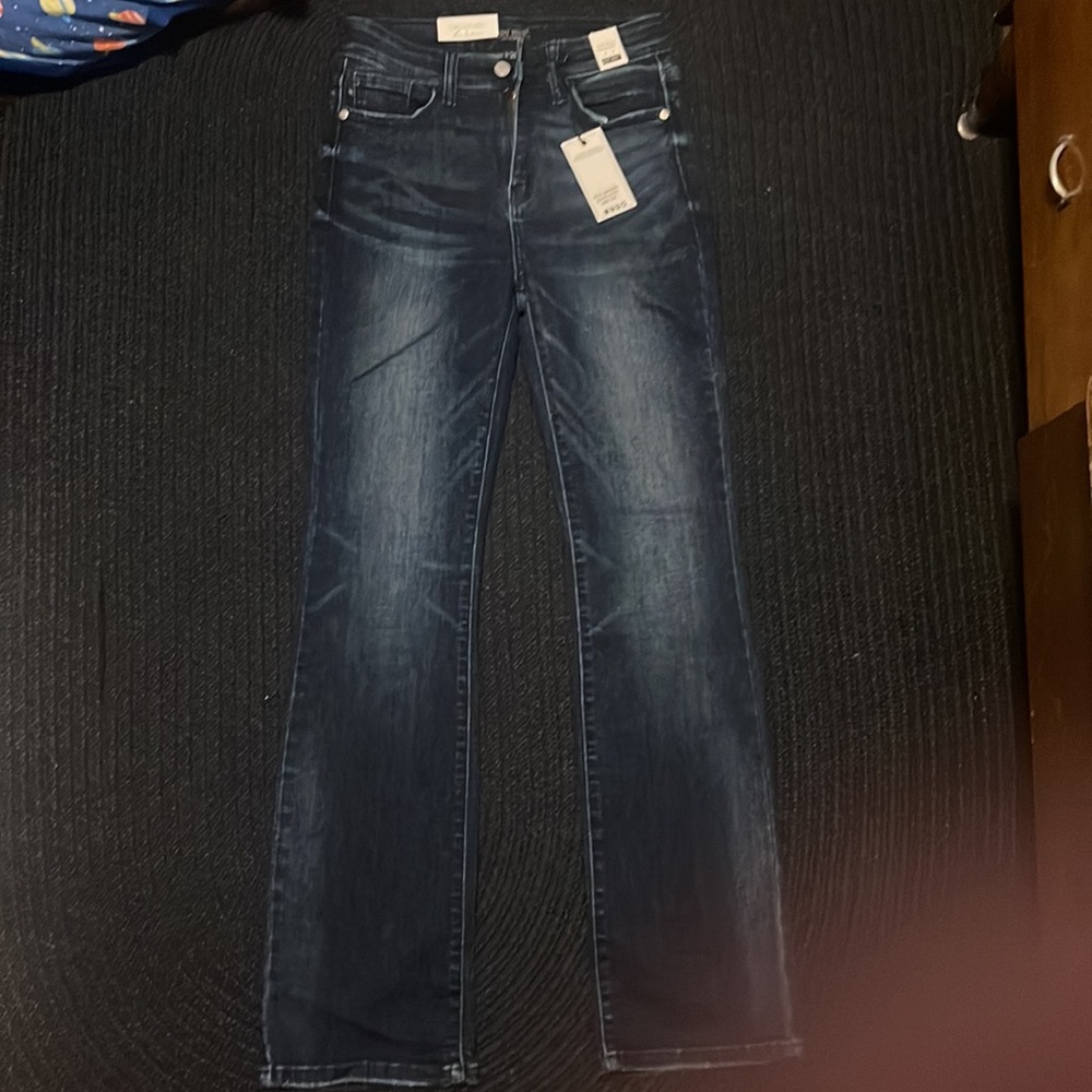 Judy Blues Slim Cut High Waist Medium Wash Bootcut Jeans